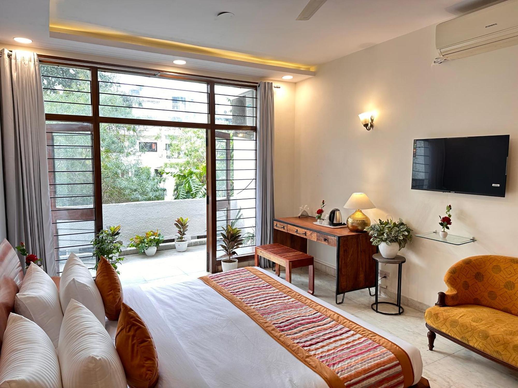 Grove Residency Hauz Khas New Delhi Couple Friendly Hotel Екстериор снимка
